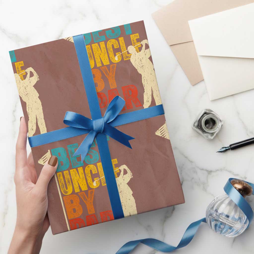 Golf Gifts for Uncle Wrapping Paper Roll Golf Fathers Day Golfer Uncle Gift TS10 Mocha Print Your Wear
