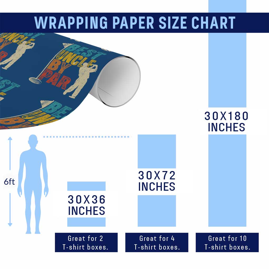 Golf Gifts for Uncle Wrapping Paper Roll Golf Fathers Day Golfer Uncle Gift TS10 Print Your Wear
