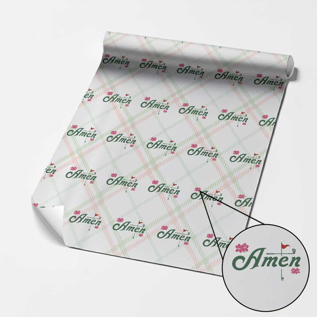 Golf Lover Amen Azalea Graphic Wrapping Paper Roll Augusta Georgia Traditions Golfing Fan TS02 Christmas Plaid Print Your Wear