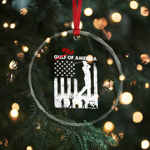 Golf Of America Patriotic USA Flag Crystal Glass Ornament Funny Golfing Pun American Sports Gift for Patriotic Golfers n Dads TS02 Print Your Wear
