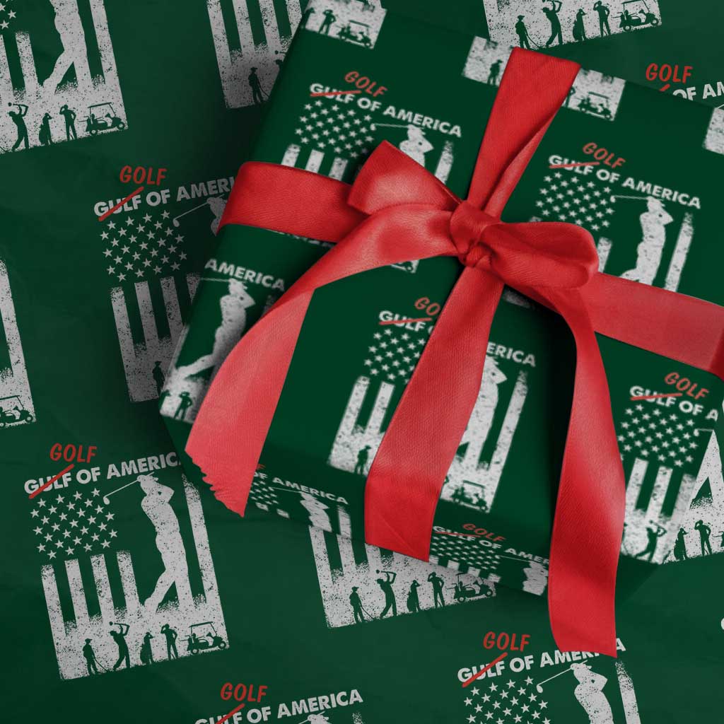 Golf Of America Patriotic USA Flag Wrapping Paper Roll Funny Golfing Pun American Sports Gift for Patriotic Golfers n Dads TS02 Green Print Your Wear