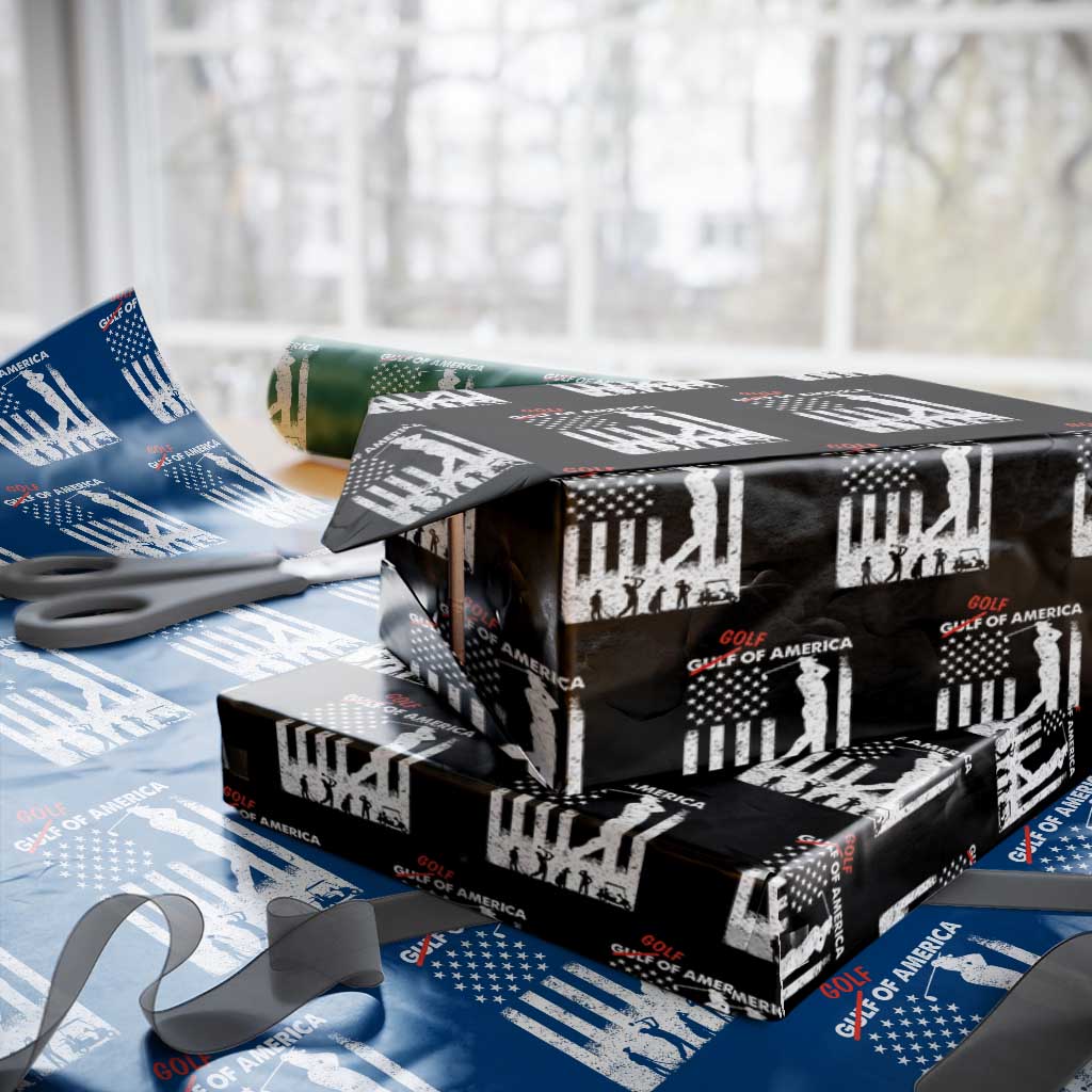 Golf Of America Patriotic USA Flag Wrapping Paper Roll Funny Golfing Pun American Sports Gift for Patriotic Golfers n Dads TS02 Black Print Your Wear