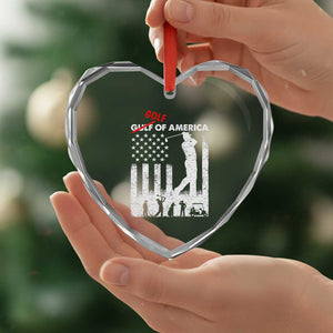 Golf Of America Patriotic USA Flag Heart Crystal Glass Ornament Funny Golfing Pun American Sports Gift for Patriotic Golfers n Dads TS02 Print Your Wear