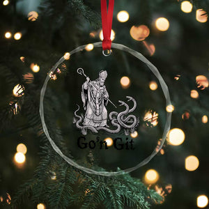 Go'n Git Funny Saint Patrick Banishing Snakes Crystal Glass Ornament Irish History Humor St Patricks Day TS02 Print Your Wear