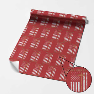 Good Better Best American Flag Wrapping Paper Roll Inspirational Motivational Christian Faith Cross TS02 Red Print Your Wear