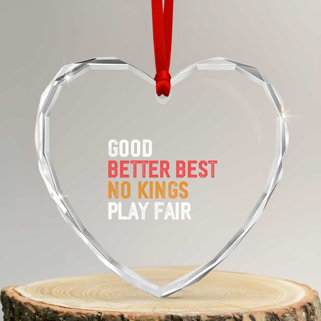 Good Better Best Chicago Pro Football Mantra Heart Crystal Glass Ornament No Kings Protest Stop Sign TS14 Transparent Glass 3'' Heart Print Your Wear