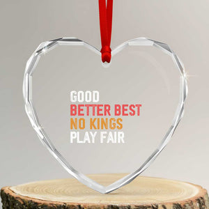Good Better Best Chicago Pro Football Mantra Heart Crystal Glass Ornament No Kings Protest Stop Sign TS14 Transparent Glass 3'' Heart Print Your Wear