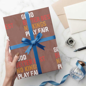 Good Better Best Chicago Pro Football Mantra Wrapping Paper Roll No Kings Protest Stop Sign TS14 Mocha Print Your Wear