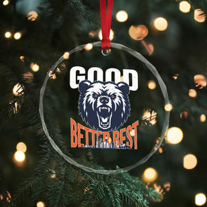 Good Better Best Graphic Crystal Glass Ornament Motivational Sports Fan Chicago Skyline TS02 Print Your Wear
