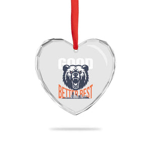 Good Better Best Graphic Heart Crystal Glass Ornament Motivational Sports Fan Chicago Skyline TS02 Print Your Wear