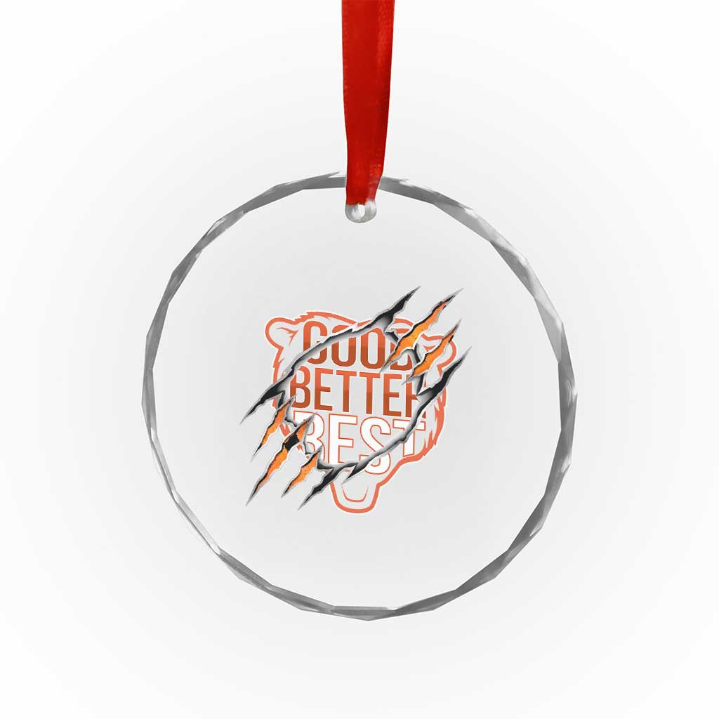 Good Better Best Graphic Crystal Glass Ornament Motivational Football Fans TS02 Print Your Wear