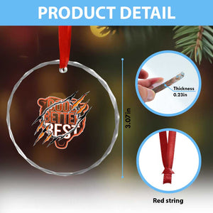 Good Better Best Graphic Crystal Glass Ornament Motivational Football Fans TS02 Print Your Wear