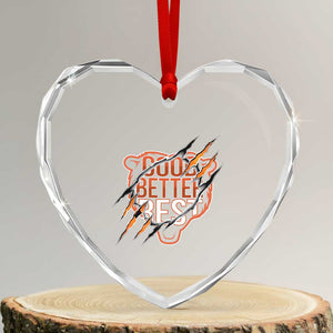 Good Better Best Graphic Heart Crystal Glass Ornament Motivational Football Fans TS02 Transparent Glass 3'' Heart Print Your Wear