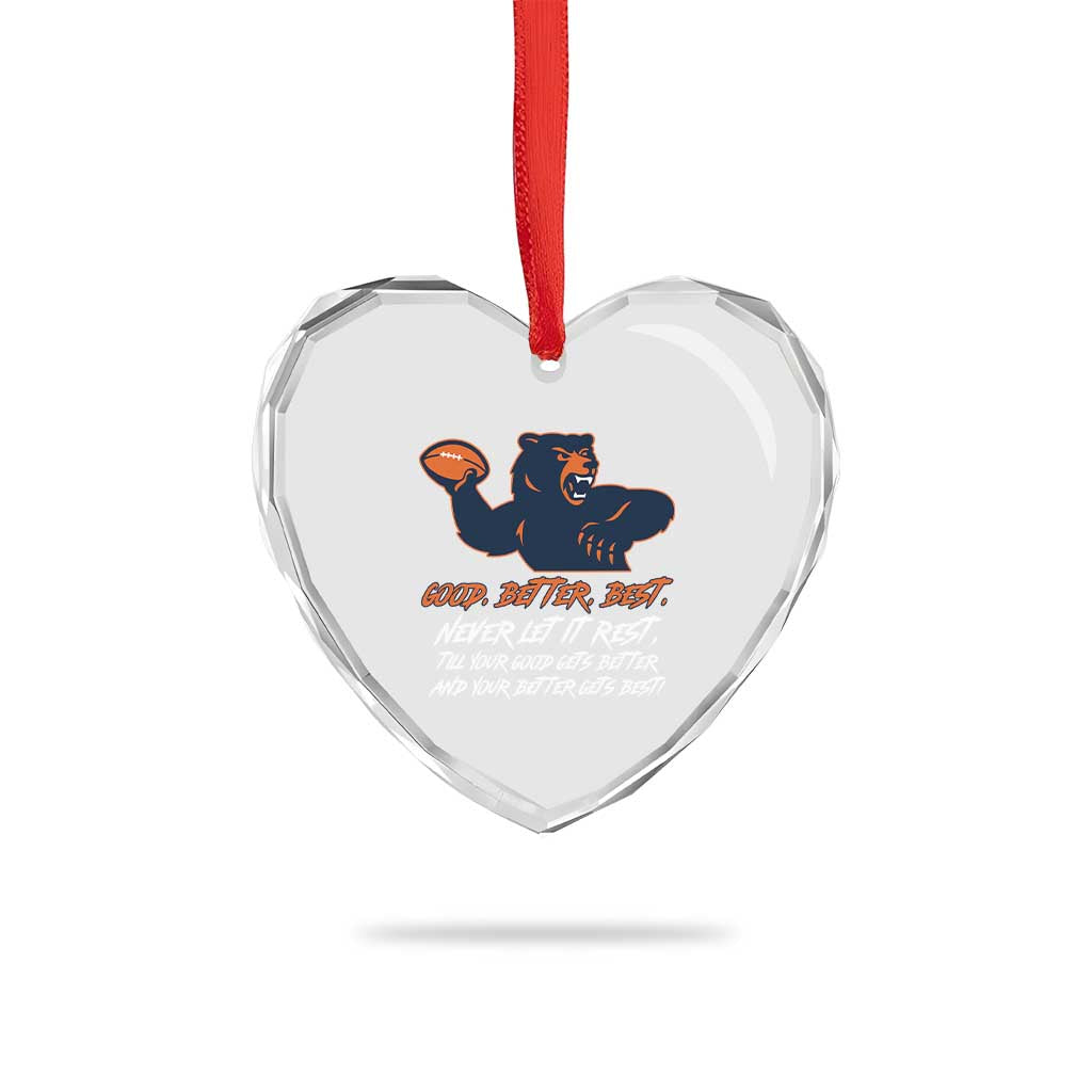 Good Better Best Heart Crystal Glass Ornament Never Let It Rest Motivational CFB TS02 Print Your Wear