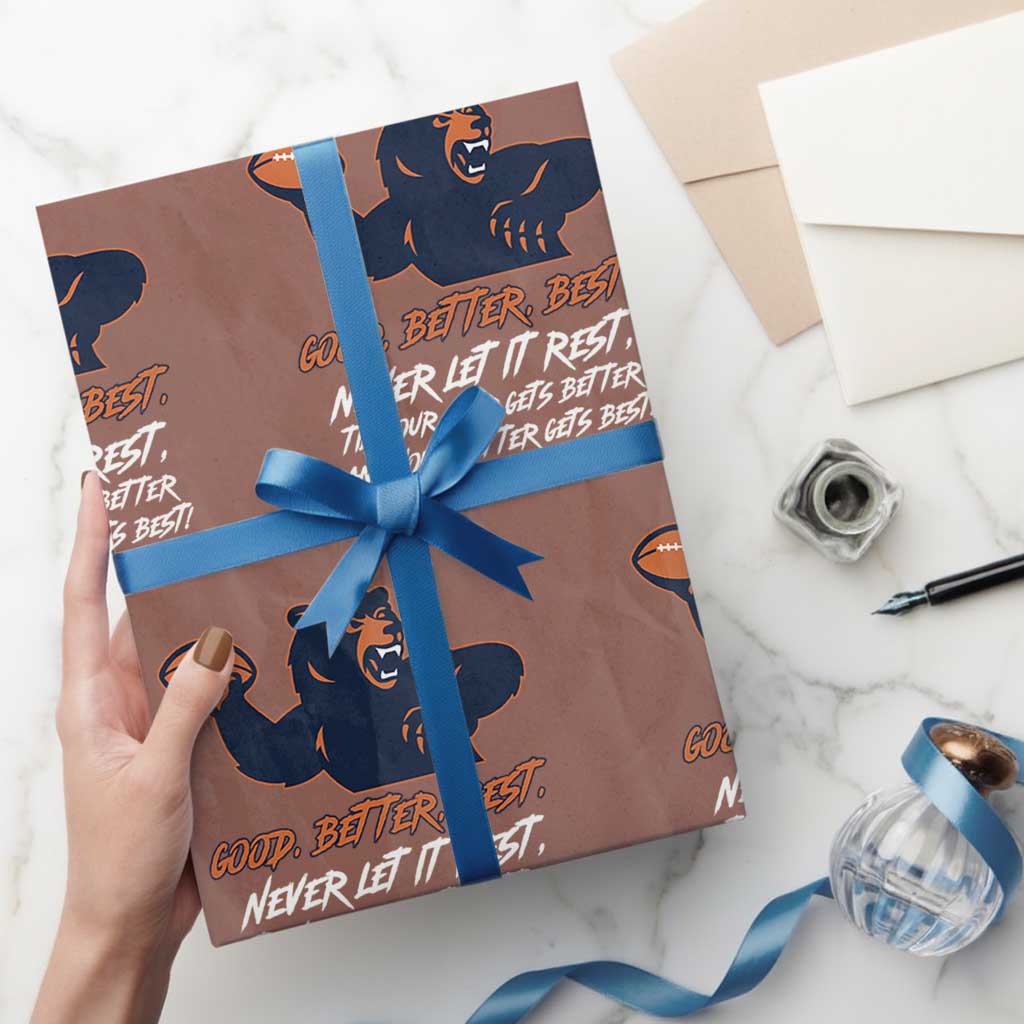 Good Better Best Wrapping Paper Roll Never Let It Rest Motivational CFB TS02 Mocha Print Your Wear