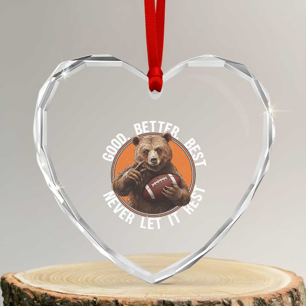 Good Better Best Retro Heart Crystal Glass Ornament Motivational CFB Never Let It Rest TS02 Transparent Glass 3'' Heart Print Your Wear