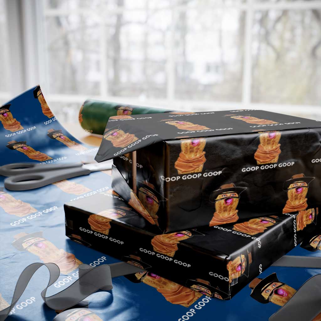 Goop Goop Goop Meme Wrapping Paper Roll Unhinged Cowboy Peanut Core Weirdos TS02 Black Print Your Wear
