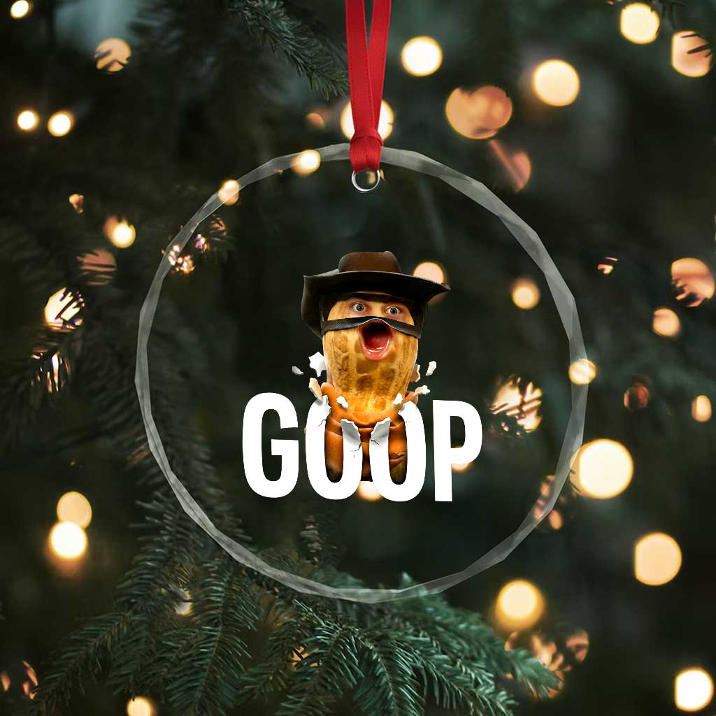 Goop Meme Explosion Crystal Glass Ornament Screaming Peanut Cowboy Brainrot Energy TS02 Print Your Wear