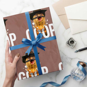 Goop Meme Explosion Wrapping Paper Roll Screaming Peanut Cowboy Brainrot Energy TS02 Mocha Print Your Wear