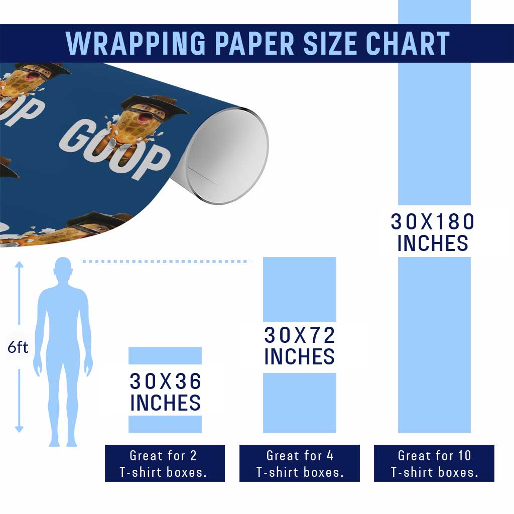 Goop Meme Explosion Wrapping Paper Roll Screaming Peanut Cowboy Brainrot Energy TS02 Print Your Wear
