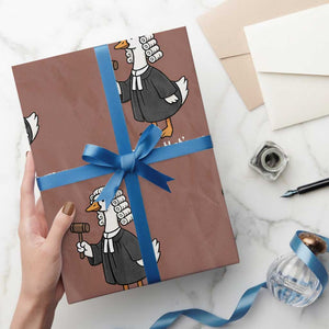 Goose Lawyer Wrapping Paper Roll Law School Graduation Gift Funny Silly Gooses Lovers TS10 Mocha Print Your Wear