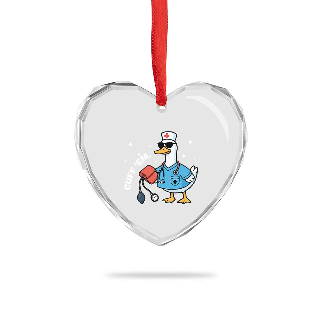 Goose Nurse Heart Crystal Glass Ornament Cuff Em Cute Nursing Graduation Gift TS10 Print Your Wear