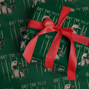 Got Too Silly Wrapping Paper Roll Funny Goose Jailbird Prison TS11 Green Print Your Wear