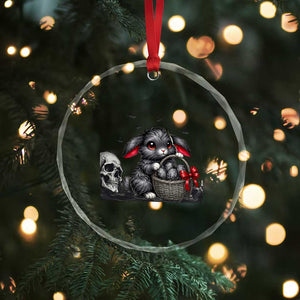 Gothic Easter Bunny Crystal Glass Ornament Dark Aesthetic Rabbit Gift TS12 Print Your Wear