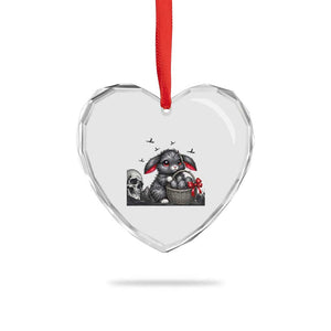 Gothic Easter Bunny Heart Crystal Glass Ornament Dark Aesthetic Rabbit Gift TS12 Print Your Wear