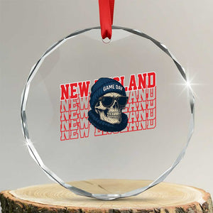 Gothic NE Football Fan Crystal Glass Ornament Game Day Lover Gift TS12 Transparent Glass 3'' Circle Print Your Wear