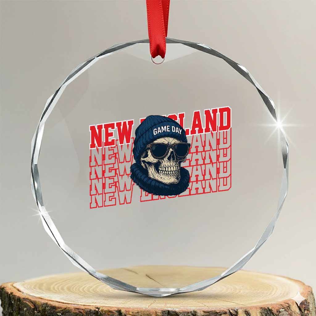 Gothic NE Football Fan Crystal Glass Ornament Game Day Lover Gift TS12 Transparent Glass 3'' Circle Print Your Wear