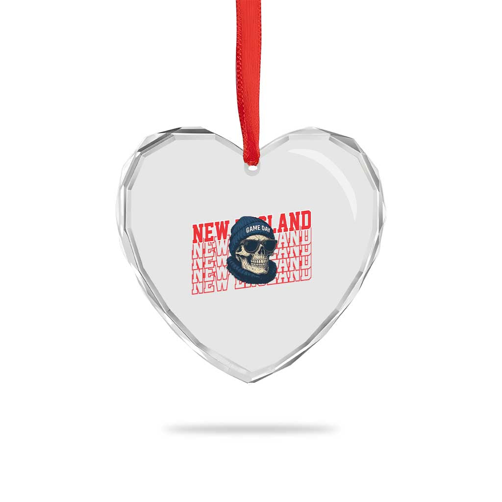 Gothic NE Football Fan Heart Crystal Glass Ornament Game Day Lover Gift TS12 Print Your Wear