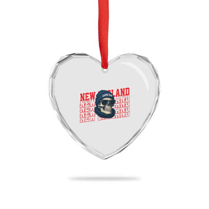 Gothic NE Football Fan Heart Crystal Glass Ornament Game Day Lover Gift TS12 Print Your Wear