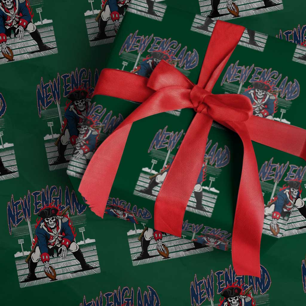 Gothic Skeleton Wrapping Paper Roll NE Football Lover Gift TS12 Green Print Your Wear