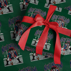 Gothic Skeleton Wrapping Paper Roll NE Football Lover Gift TS12 Green Print Your Wear