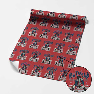 Gothic Skeleton Wrapping Paper Roll NE Football Lover Gift TS12 Red Print Your Wear