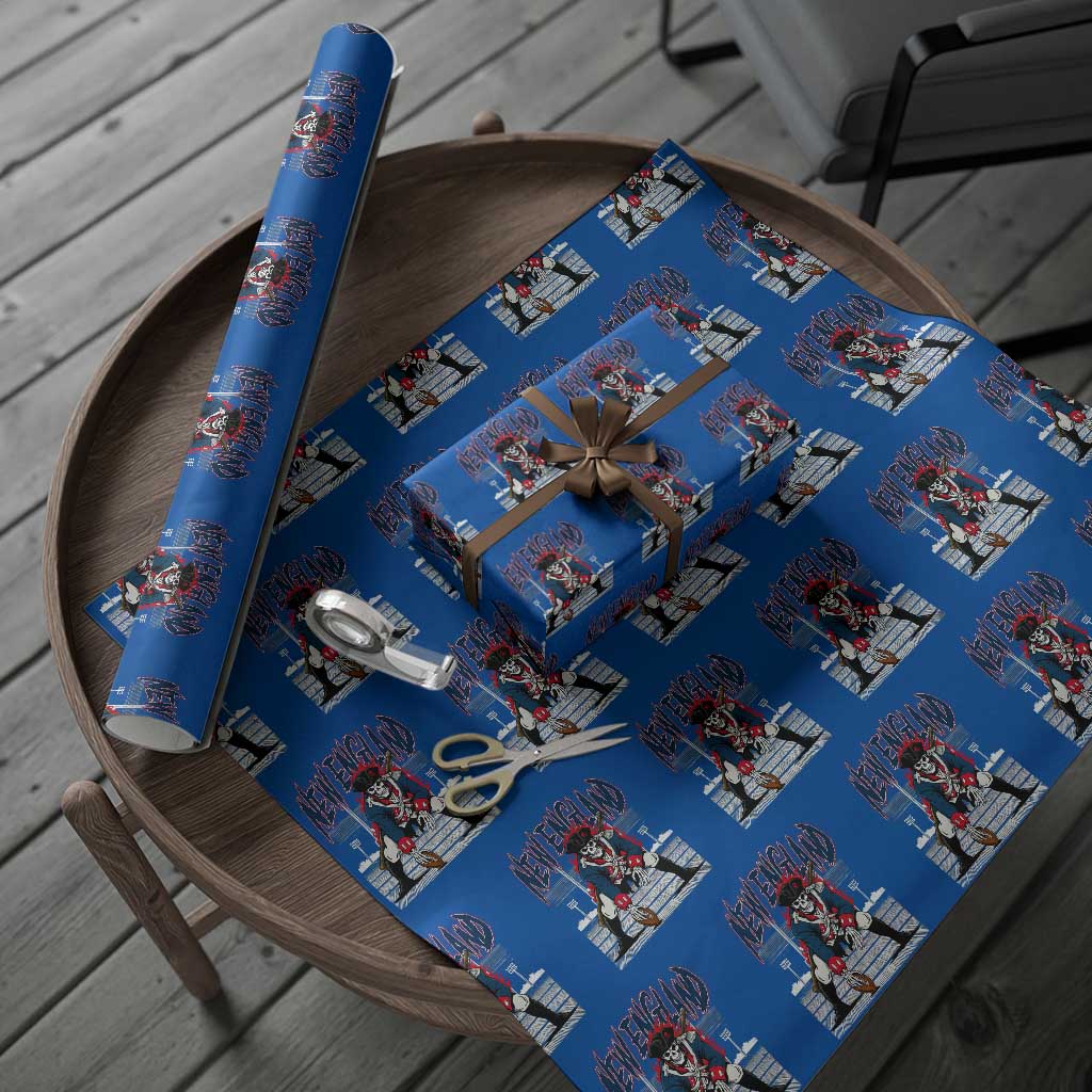 Gothic Skeleton Wrapping Paper Roll NE Football Lover Gift TS12 Blue Print Your Wear