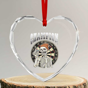 Gothic Skull Dart Master Heart Crystal Glass Ornament Funny Skeleton Dartboard Champion Gift TS12 Transparent Glass 3'' Heart Print Your Wear