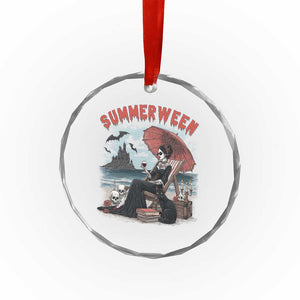 Gothic Summerween Crystal Glass Ornament Spooky Summer Halloween Horror Character TS02 Print Your Wear