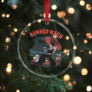 Gothic Summerween Crystal Glass Ornament Spooky Summer Halloween Horror Character TS02 Print Your Wear