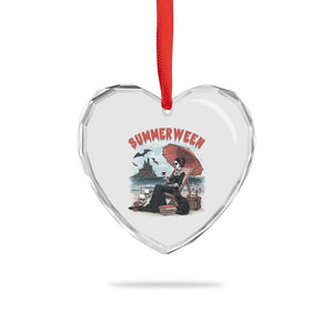 Gothic Summerween Heart Crystal Glass Ornament Spooky Summer Halloween Horror Character TS02 Print Your Wear