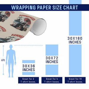 Gothic Summerween Wrapping Paper Roll Spooky Summer Halloween Horror Character TS02 Print Your Wear