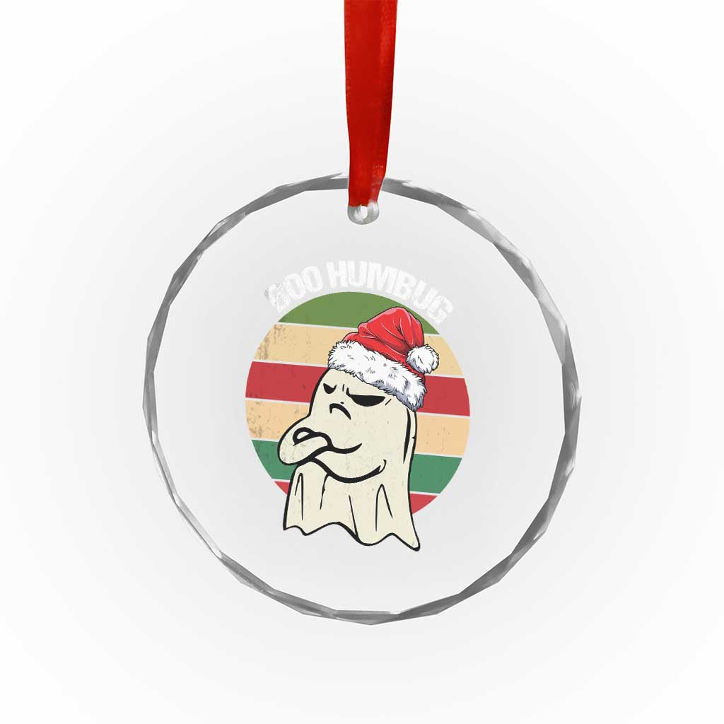 Gothic Xmas Crystal Glass Ornament Boo Humbug Santa Ghost TS09 Print Your Wear