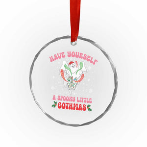 Gothic Xmas Crystal Glass Ornament Have Yourself Spooky Little Gothmas Ghost Xmas Cute Boo TS09 Print Your Wear