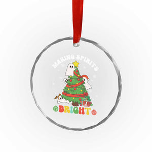 Gothic Xmas Crystal Glass Ornament Making Spirits Bright Cute Ghost Christmas Tree TS09 Print Your Wear