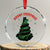 Gothic Xmas Crystal Glass Ornament Meowy Creepmas Cat Christmas Tree TS09 Transparent Glass 3'' Circle Print Your Wear