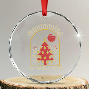 Gothic Xmas Crystal Glass Ornament Summoning Holiday Spirit Skeleton Christmas Tree TS09 Transparent Glass 3'' Circle Print Your Wear