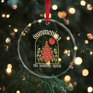 Gothic Xmas Crystal Glass Ornament Summoning Holiday Spirit Skeleton Christmas Tree TS09 Print Your Wear