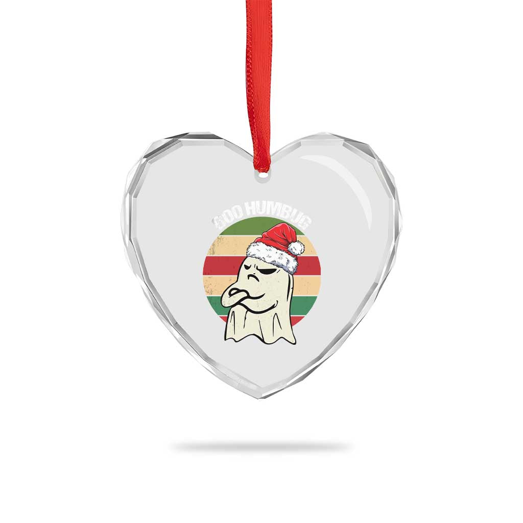 Gothic Xmas Heart Crystal Glass Ornament Boo Humbug Santa Ghost TS09 Print Your Wear