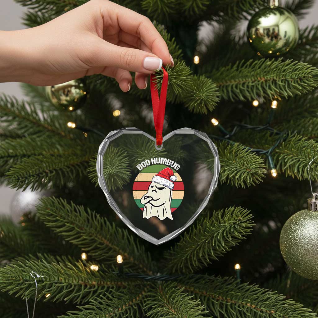 Gothic Xmas Heart Crystal Glass Ornament Boo Humbug Santa Ghost TS09 Print Your Wear